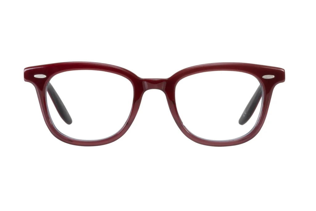 Barton Perreira Cecil 50 in Oxblood, a deep burgundy acetate