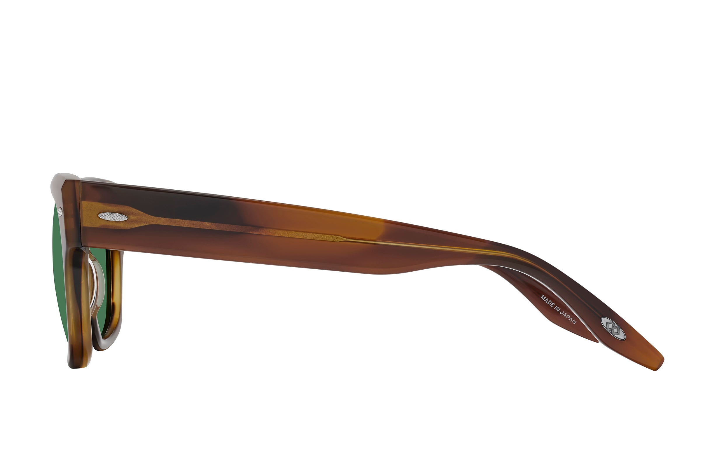 Barton Perreira Blackwell Sun Monarch Tortoise / Bottle Green profile Barton Perreira Blackwell Sun in Monarch Tortoise / Bottle Green, side view
