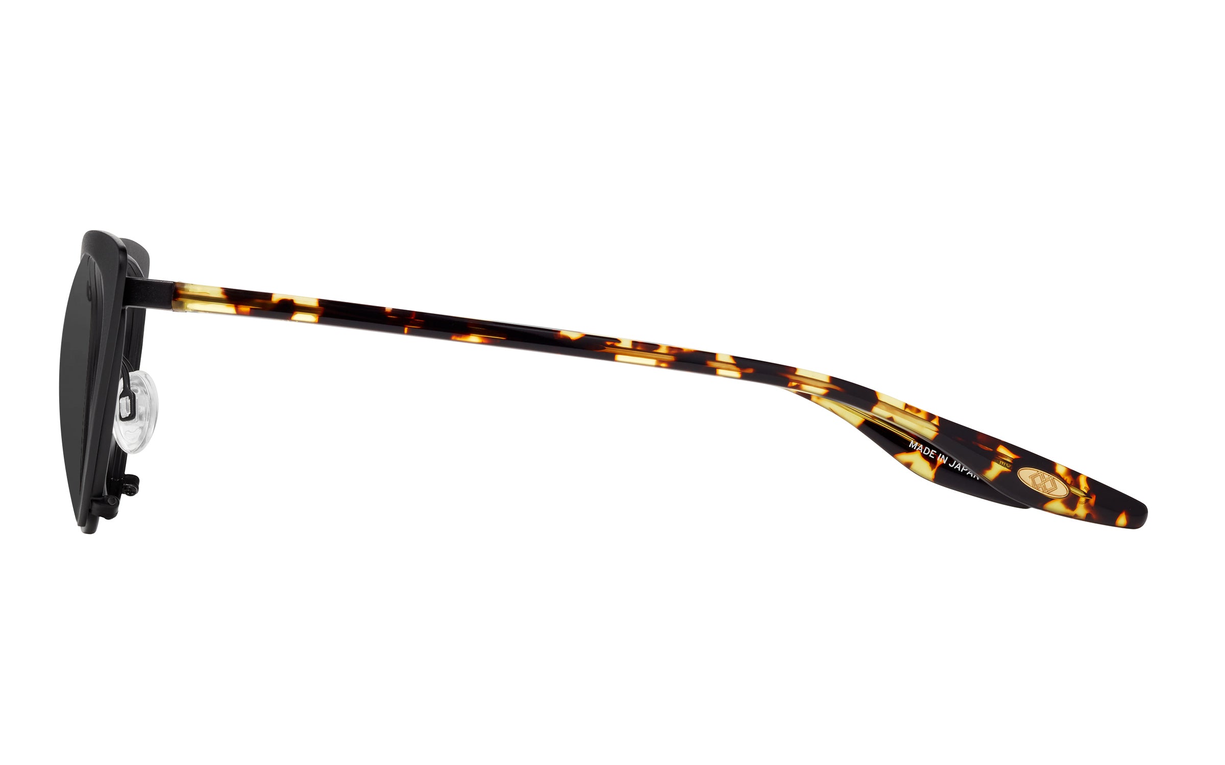 Barton Perreira Cheeky Sun Black Satin / Heroine Chic / Noir profile Barton Perreira Cheeky Sun in Black Satin / Heroine Chic / Noir, side view