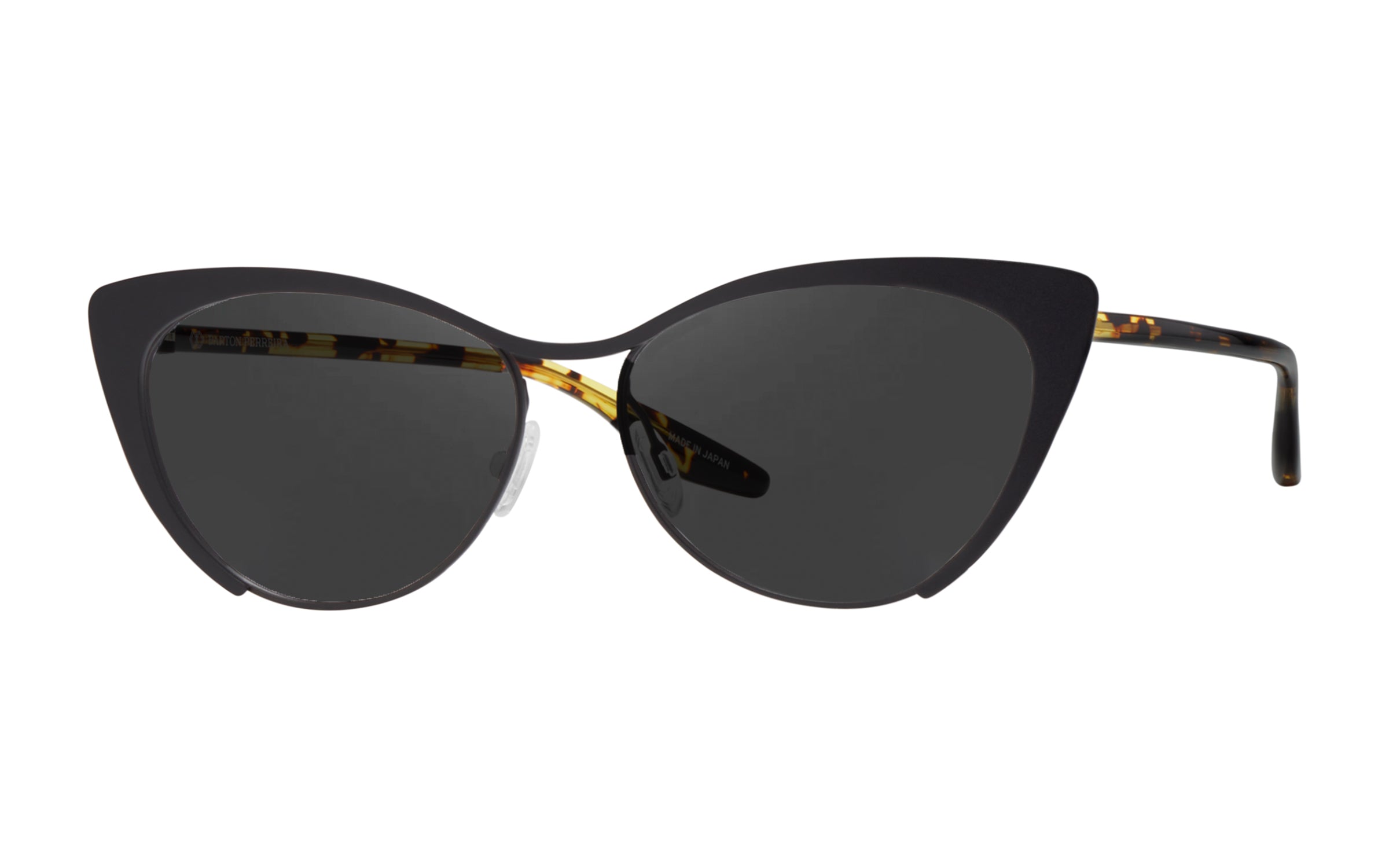 Barton Perreira Cheeky Sun Black Satin / Heroine Chic / Noir side Barton Perreira Cheeky Sun in Black Satin / Heroine Chic / Noir, angled view