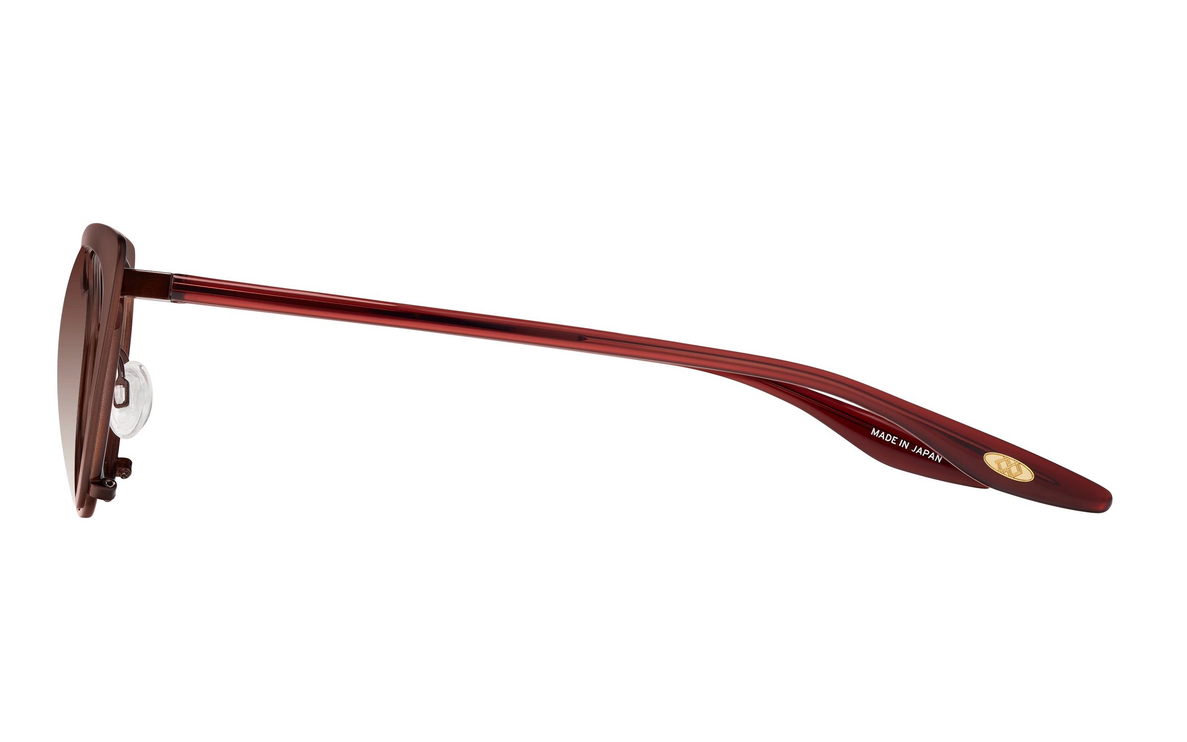 Barton Perreira Cheeky Sun Sable / Sienna Brown / Smokey Topaz profile Barton Perreira Cheeky Sun in Sable / Sienna Brown / Smokey Topaz, side view
