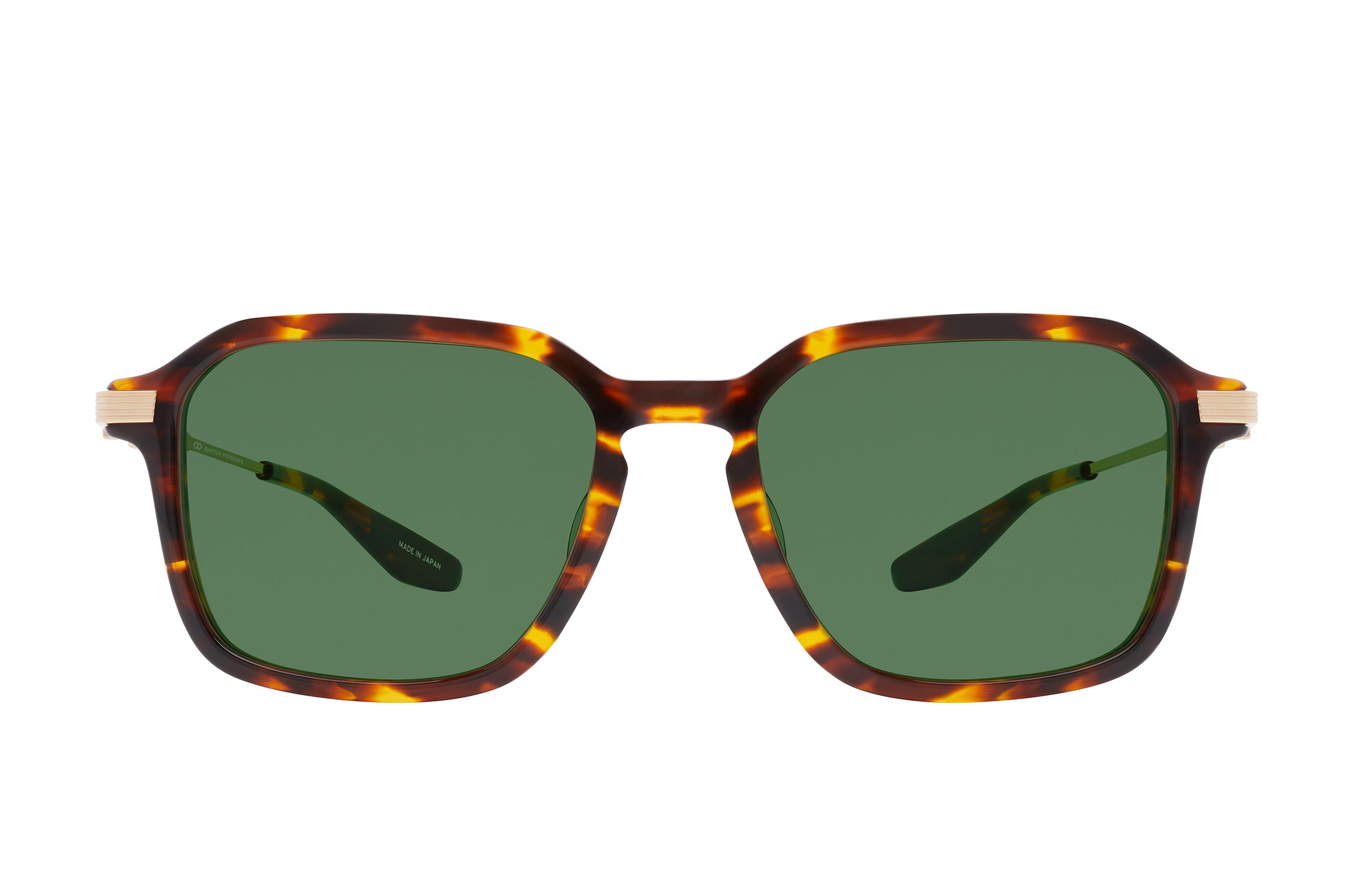Barton Perreira Delon Classic Tortoise / Gold / Bottle Green front Barton Perreira Delon in Classic Tortoise / Gold / Bottle Green, front view
