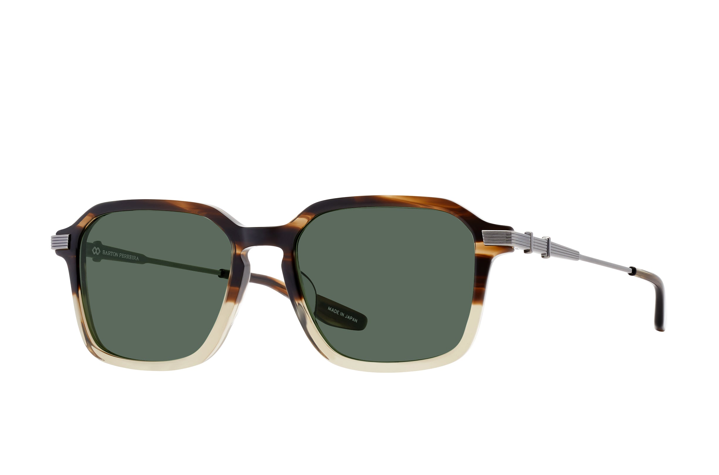 Barton Perreira Delon Hickory Gradient / Pewter / Green Smoke side Barton Perreira Delon in Hickory Gradient / Pewter / Green Smoke, angled view