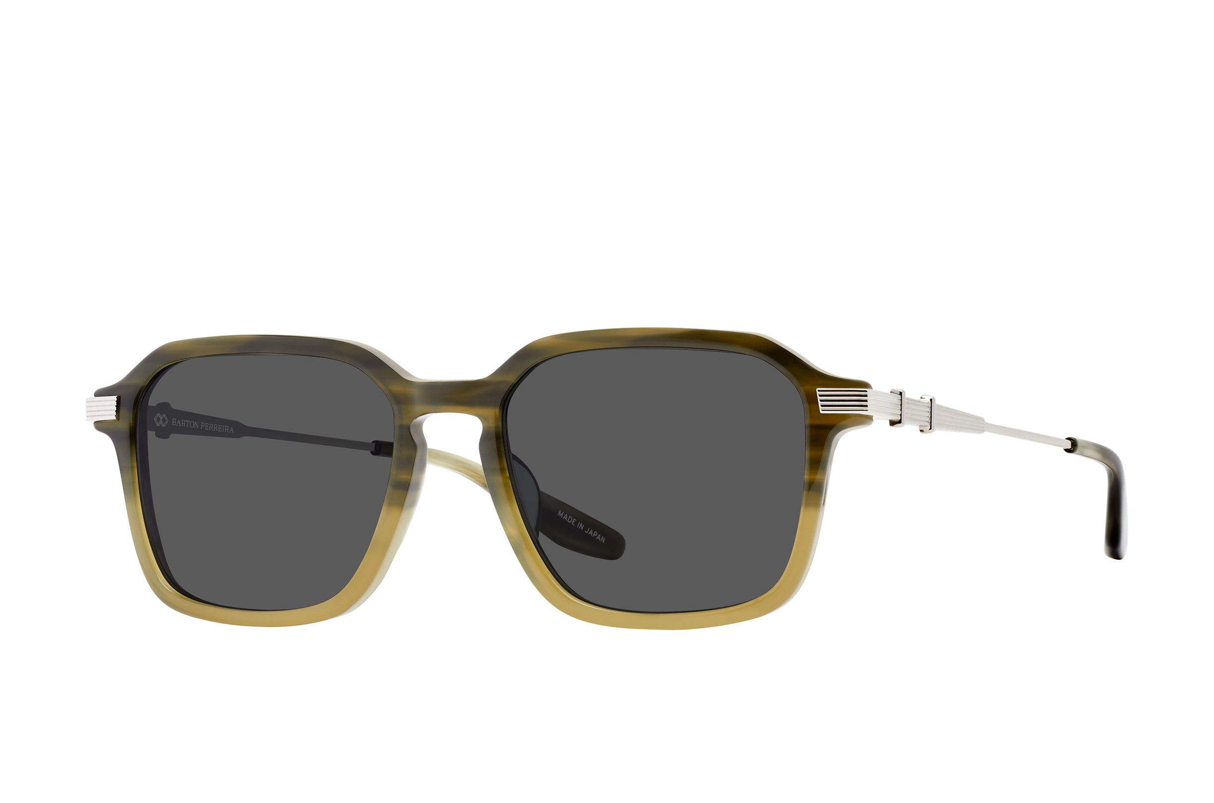 Barton Perreira Delon Rebel Salute / Platinum / Noir side Barton Perreira Delon in Rebel Salute / Platinum / Noir, angled view