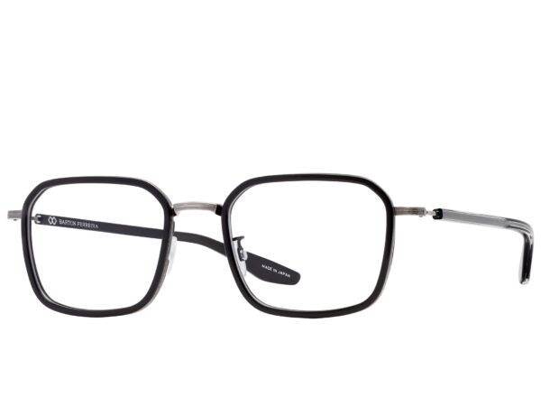 Barton Perreira Euclid in Black / Clear / Black / Pewter, angled view
