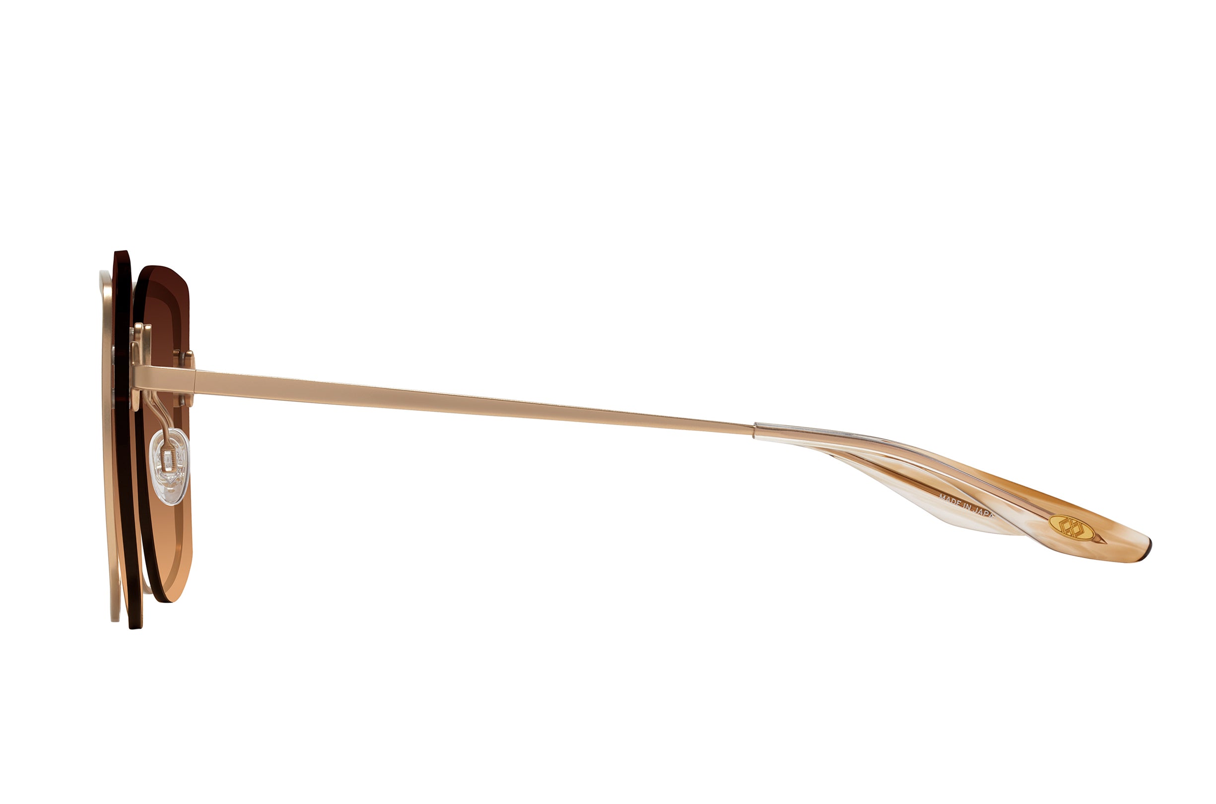 Barton Perreira Halima Matte Gold / Mahogony Gradient profile Barton Perreira Halima in Matte Gold / Mahogony Gradient, side view