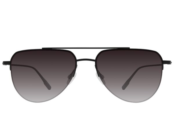 Barton Perreira McNair Sun in Black Satin / Smolder, front view