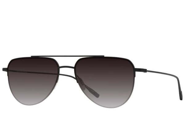 Barton Perreira McNair Sun in Black Satin / Smolder, angled view