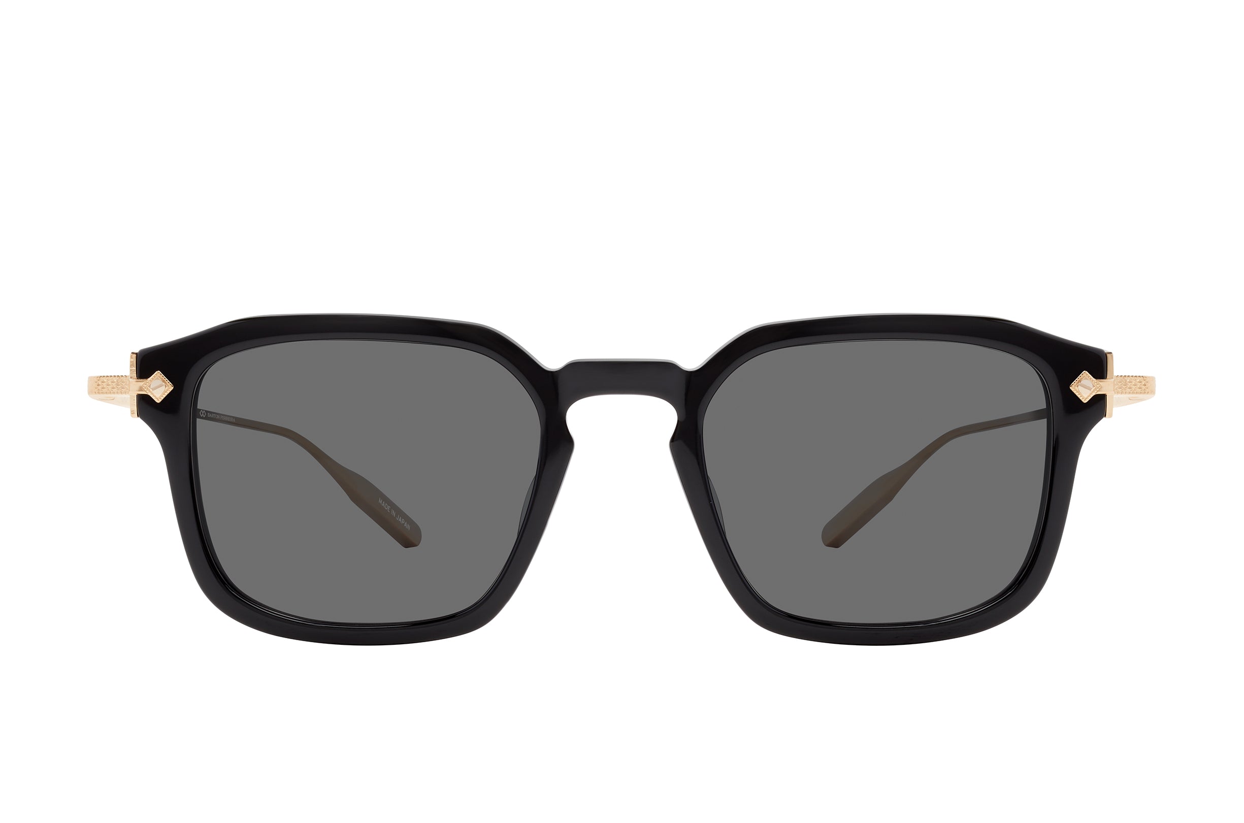 Barton Perreira Nolan Sun Black / Gold / Noir front Barton Perreira Nolan Sun in Black / Gold / Noir, front view