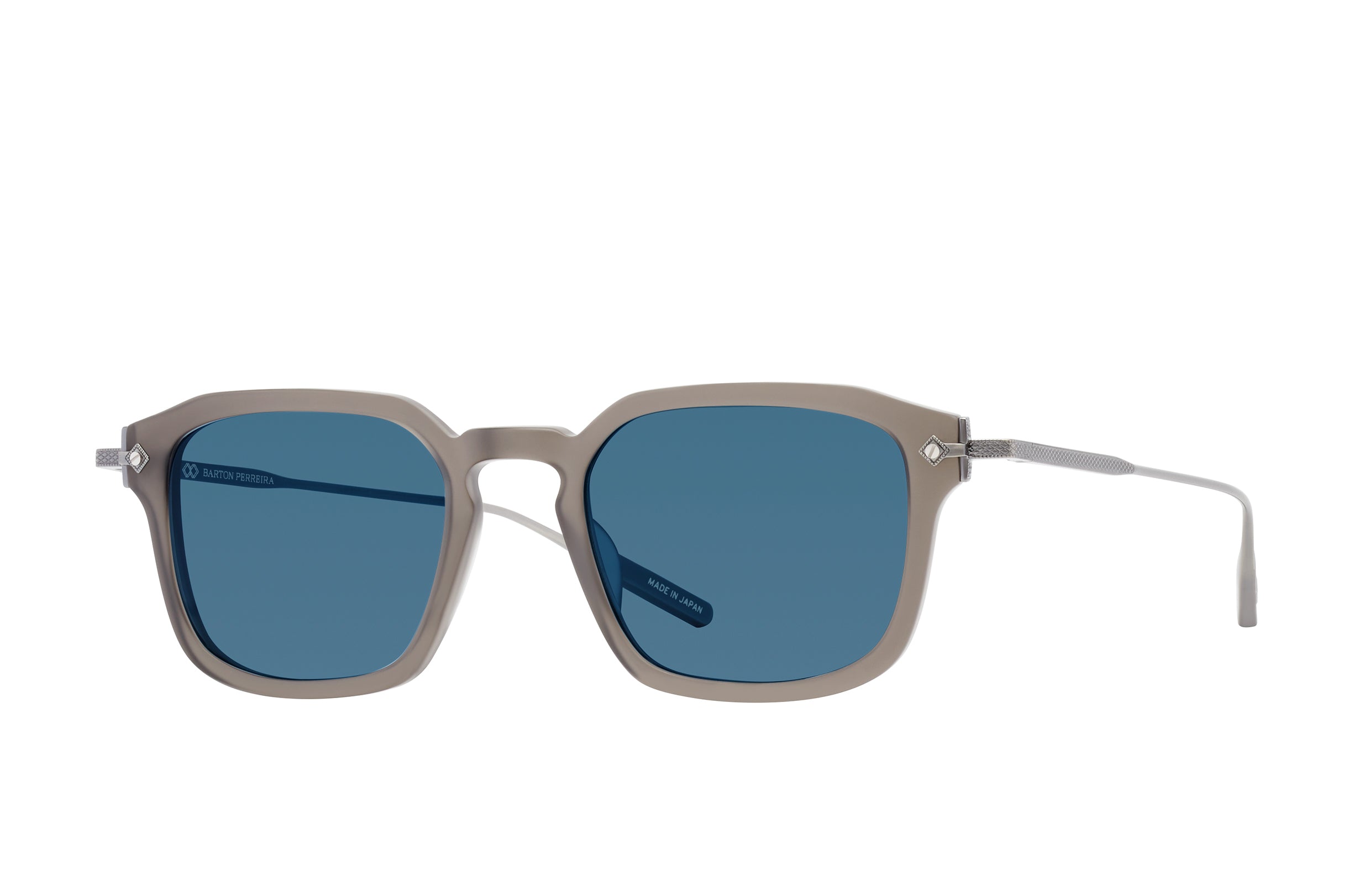 Barton Perreira Nolan Sun Matte Dusk / Pewter / Marine side Barton Perreira Nolan Sun in Matte Dusk / Pewter / Marine, angled view