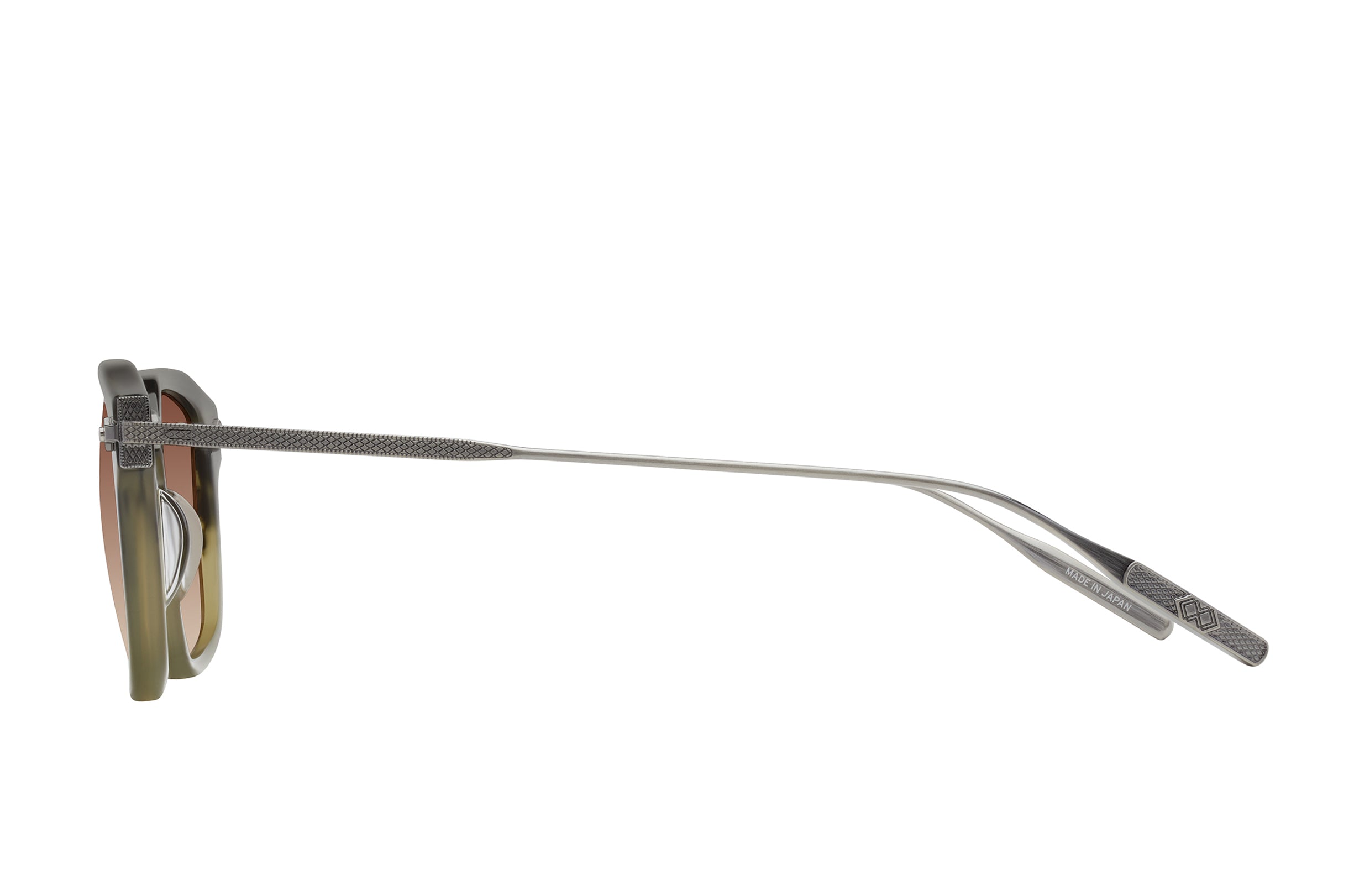 Barton Perreira Nolan Sun Rebel Salute / Pewter / Espresso profile Barton Perreira Nolan Sun in Rebel Salute / Pewter / Espresso, side view
