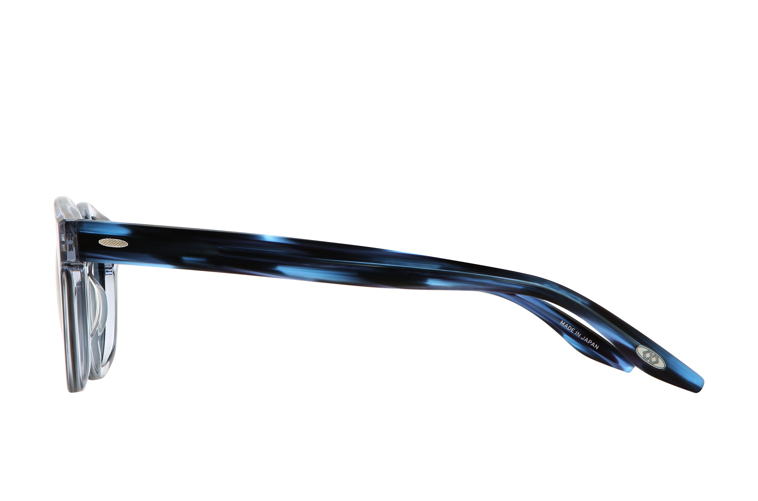 Barton Perreira Oxford Optical Blue Smoke / Matte Midnight profile Barton Perreira Oxford Optical in Blue Smoke / Matte Midnight, side view