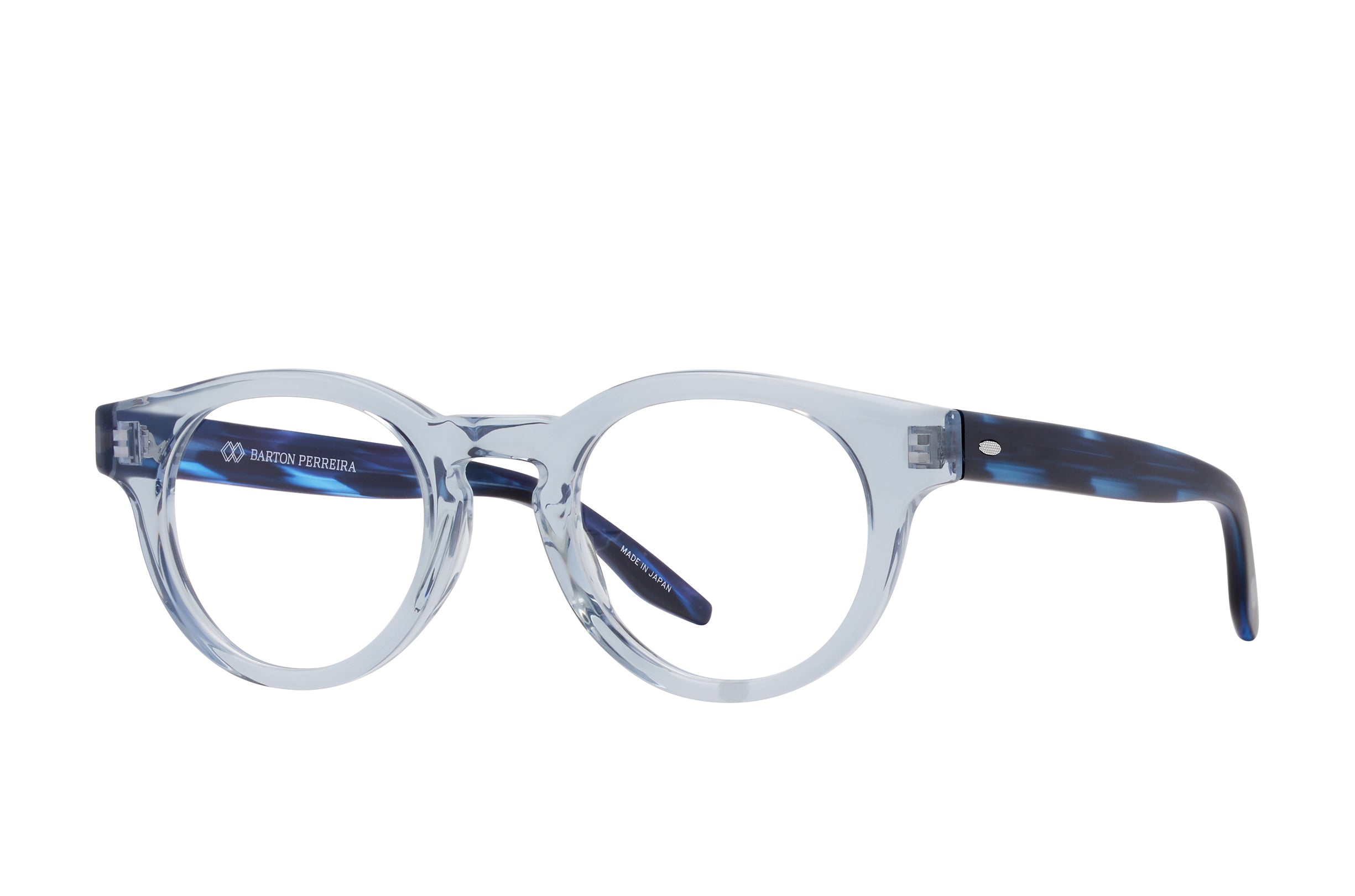 Barton Perreira Oxford Optical Blue Smoke / Matte Midnight side Barton Perreira Oxford Optical in Blue Smoke / Matte Midnight, angled view