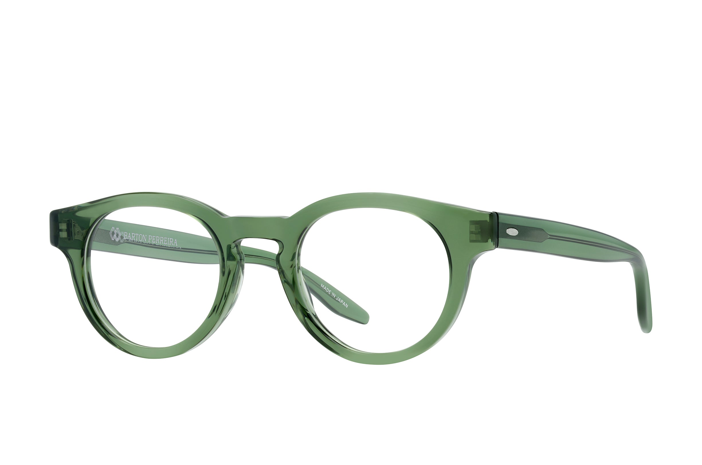 Barton Perreira Oxford Optical Olive Green side Barton Perreira Oxford Optical in Olive Green, angled view