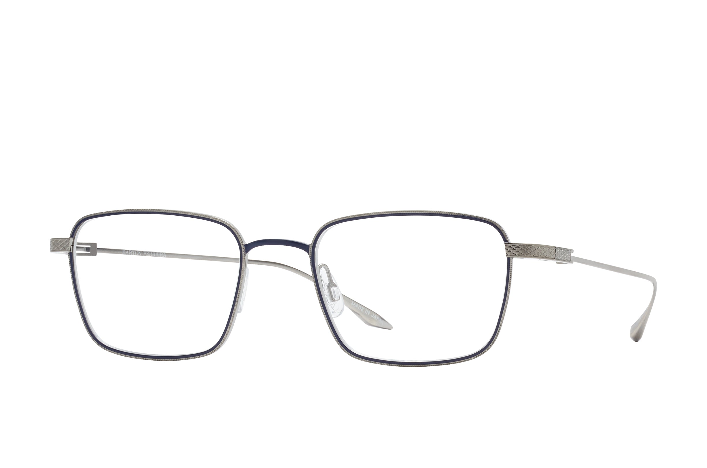 Barton Perreira Salgado Pewter / Matte Navy side Barton Perreira Salgado in Pewter / Matte Navy, angled view
