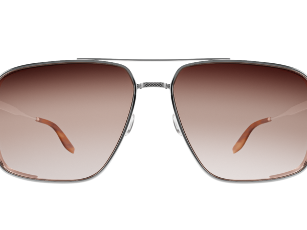 Barton Perreira Scaramanga in Silver / Rose Gold / Smokey Topaz, front view
