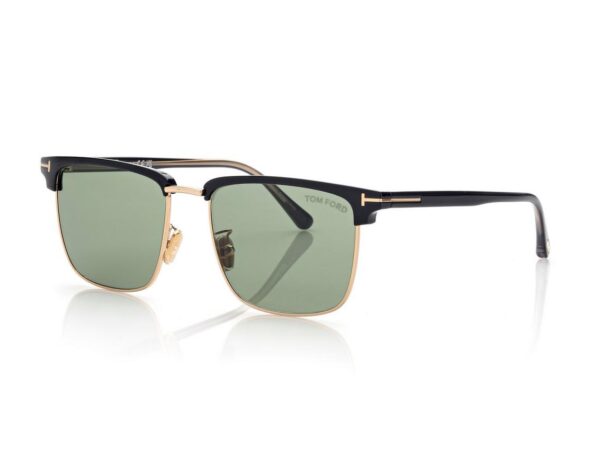 Tom Ford FT0997-H Hudson Sunglasses in Black (01N), side view