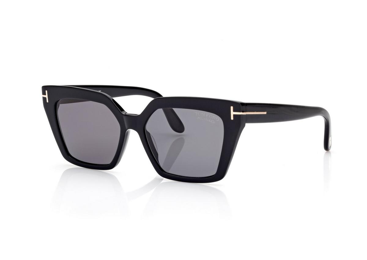 FT1030-P_01D_53MM_B.jpg Tom Ford FT1030 Winona Sunglasses in Black (01D), side view