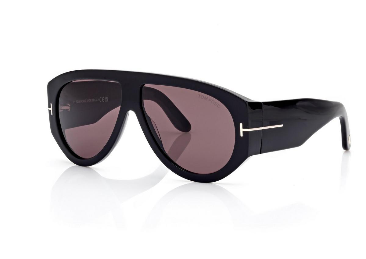 FT1044_01A_60MM_B.jpg Tom Ford FT1044 Bronson Sunglasses in Black (01A), side view