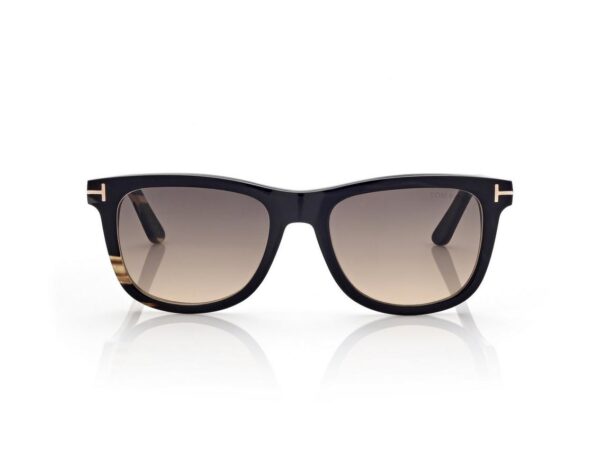 Tom Ford FT1046-P Soft Square Horn Sunglasses in Colored Horn / Gradient Smoke (64B), front