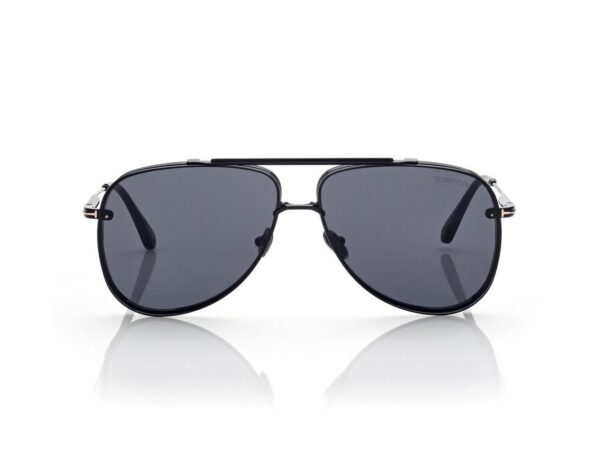 Tom Ford FT1071 Leon Sunglasses in Black (01A), front