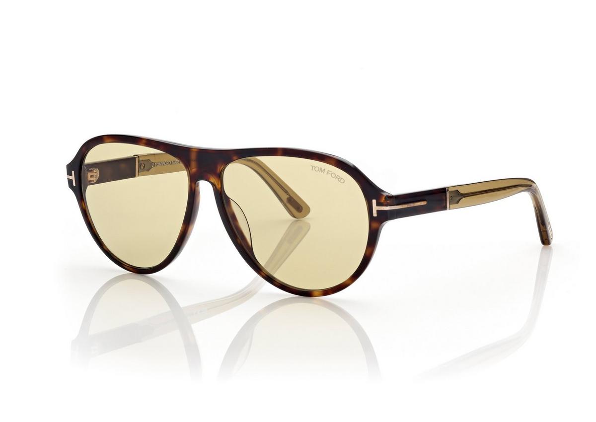 FT1080_52N_59MM_B.jpg Tom Ford FT1080 Quincy Sunglasses in Dark Havana (52N), side view