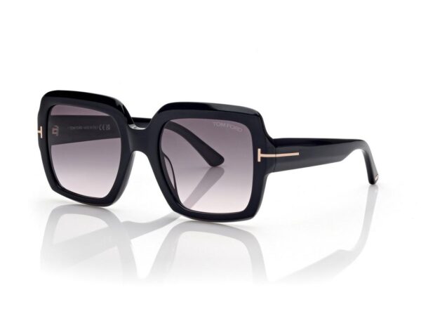 Tom Ford FT1082 Kaya Sunglasses in Black (01B), side view