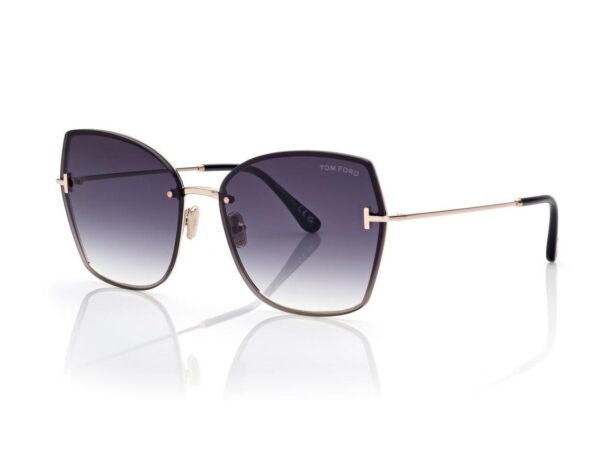 Tom Ford FT1107 Nickie Sunglasses in Gold (28B), side view