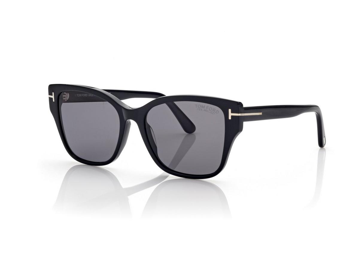 FT1108-P_01D_55MM_B.jpg Tom Ford FT1108 Elsa Sunglasses in Black (01D), side view