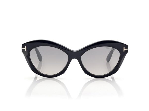 Tom Ford FT1111 Toni Sunglasses in Black/Smoke (01C), front