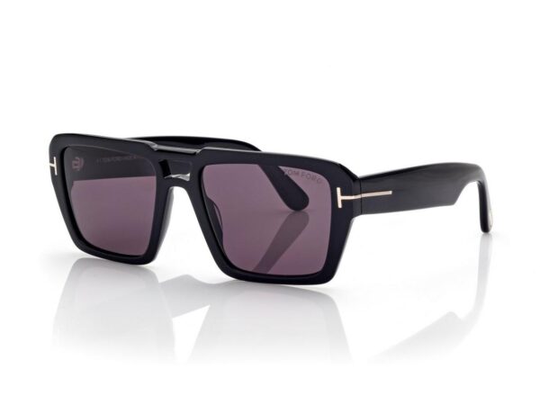 Tom Ford FT1153 Redford Sunglasses in Black (01A), side view