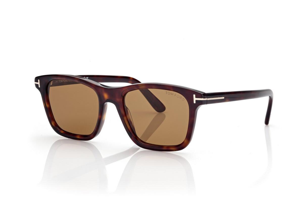 FT1179_52E_54MM_B.jpg Tom Ford FT1179 Barron Sunglasses in Dark Havana (52E), side view