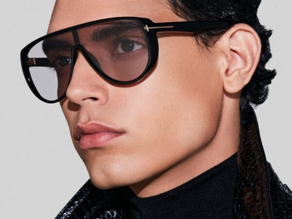 Tom Ford FT1182 Achilles Sunglasses in Black (01A), front