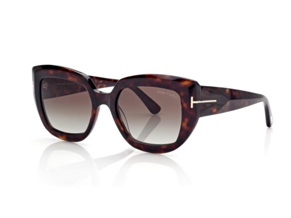 Tom Ford FT1192 Saltzman Sunglasses in Gradient Havana (52B), side view