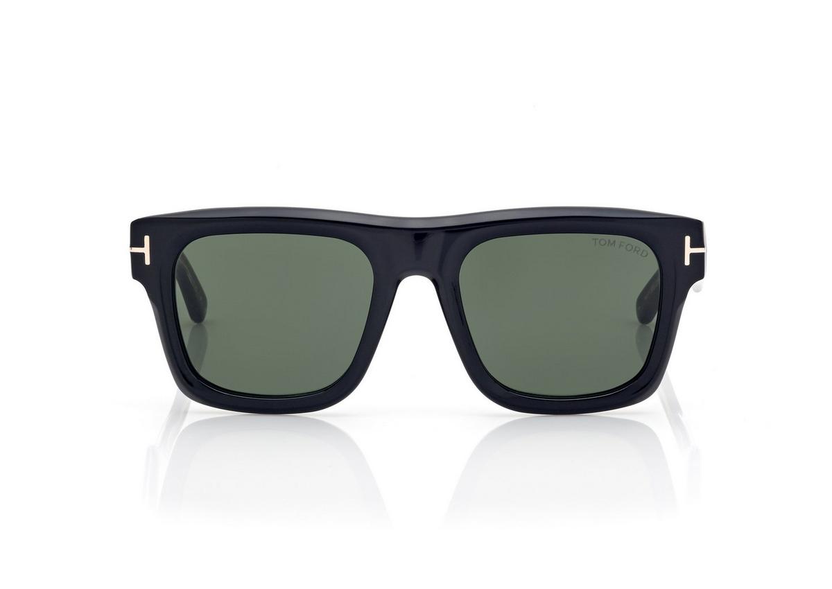 FT1200_01N_53MM_A.jpg Tom Ford FT1200 Icon Square Sunglasses in Black (01N), front