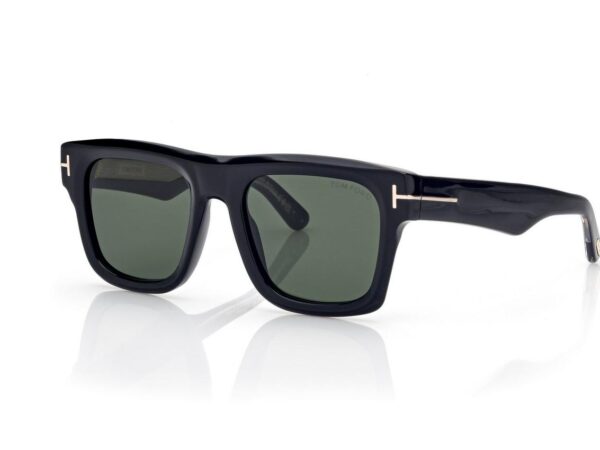 Tom Ford FT1200 Icon Square Sunglasses in Black (01N), side view