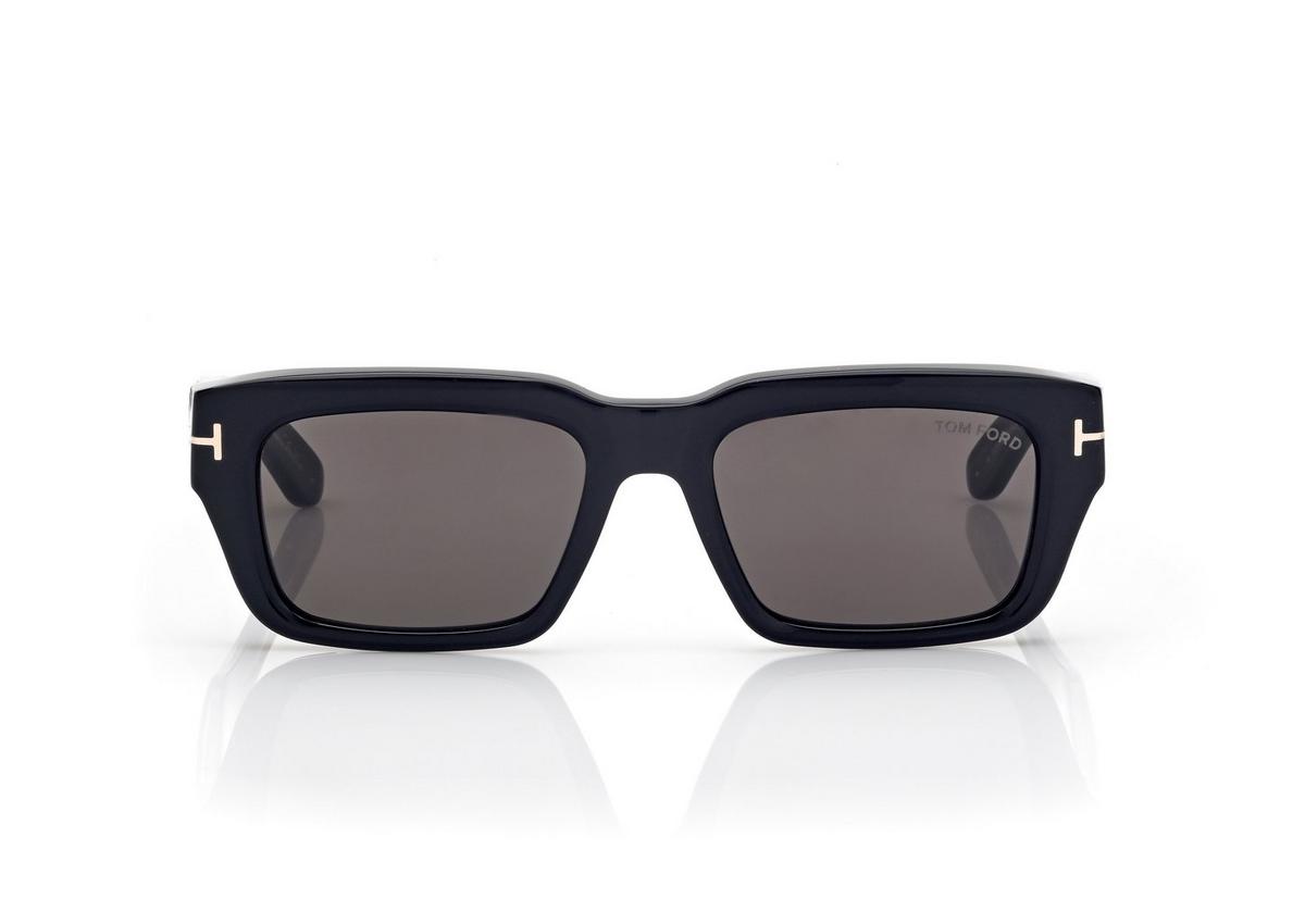 FT1203_01A_54MM_A.jpg Tom Ford FT1203 Icon Rectangular Sunglasses in Black (01A), front