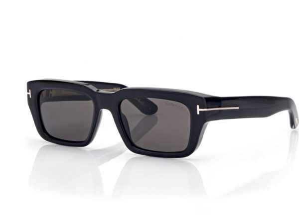 Tom Ford FT1203 Icon Rectangular Sunglasses in Black (01A), side view
