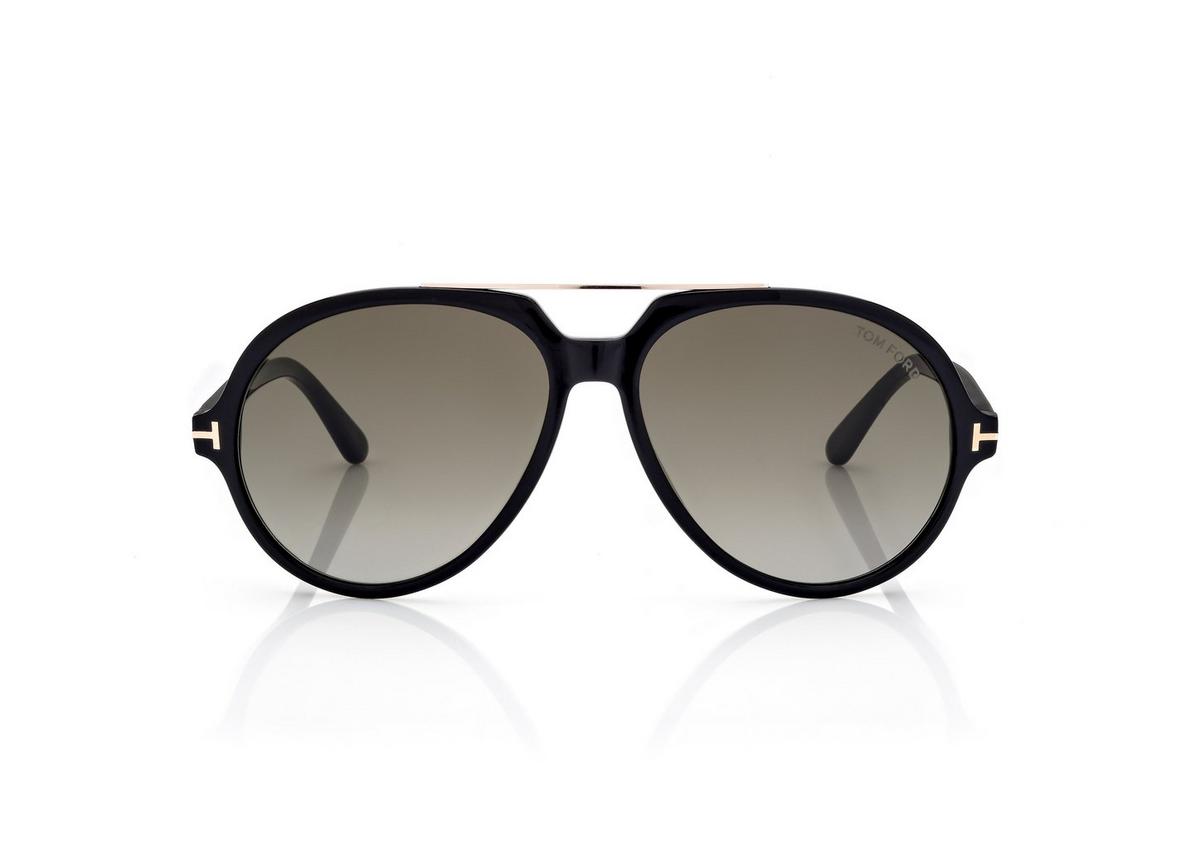 FT1210_01B_59MM_A.jpg Tom Ford FT1210 Aalto Sunglasses in Black (01B), front