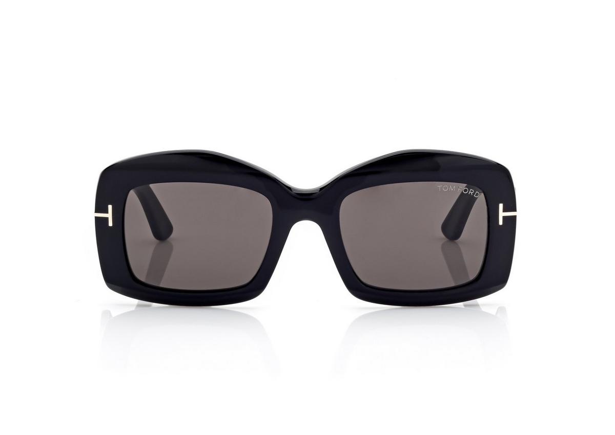 FT1218_01A_53MM_A.jpg Tom Ford FT1218 Venetia Sunglasses in Black (01A), front
