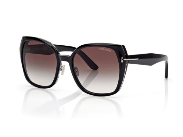 Tom Ford FT1223 Plum Sunglasses in Black (01B), side view