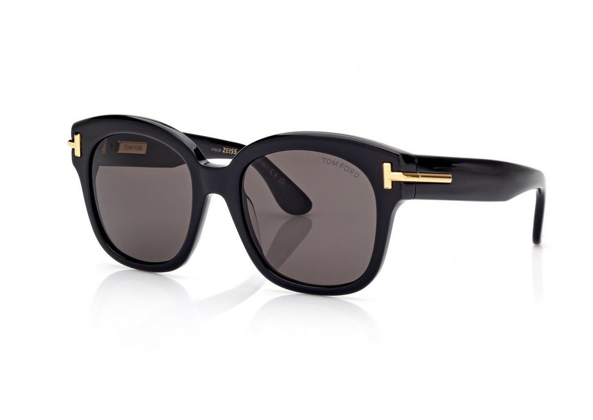 FT1235_01A_55MM_B.jpg Tom Ford FT1235 Icon Oversized Square Sunglasses in Black (01A), side view