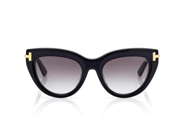 Tom Ford FT1252 Icon Cat Eye Sunglasses in Black (01B), front