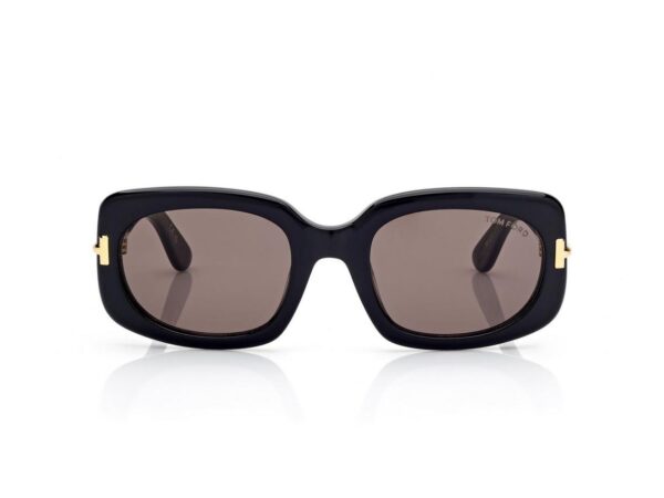 Tom Ford FT1253 Icon Rectangular Sunglasses in Black (01A), front