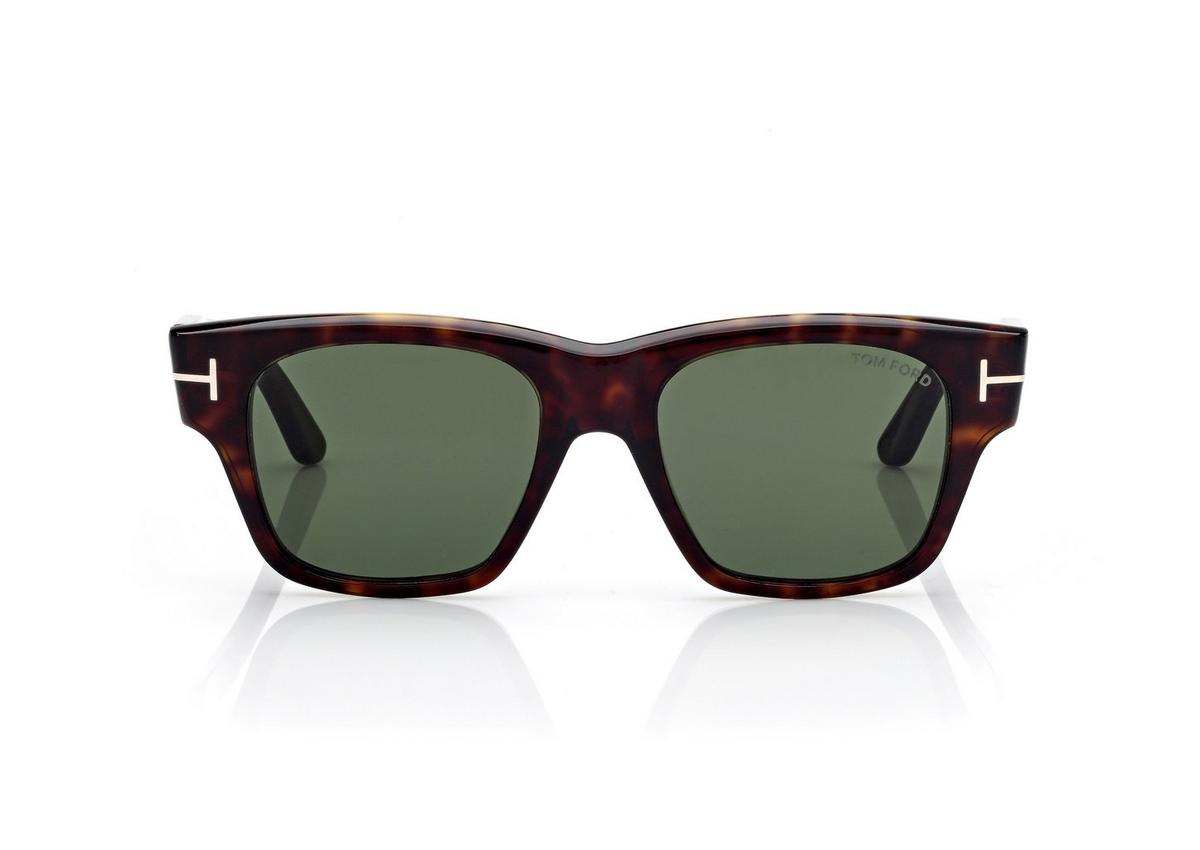 FT1280_52N_53MM_A.jpg Tom Ford FT1280 Caine Sunglasses in Dark Havana (52N), front