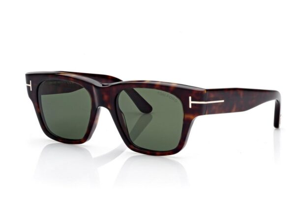 Tom Ford FT1280 Caine Sunglasses in Dark Havana (52N), side view
