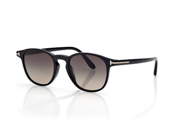 Tom Ford FT1302 Holt Sunglasses in Black (01B), side view