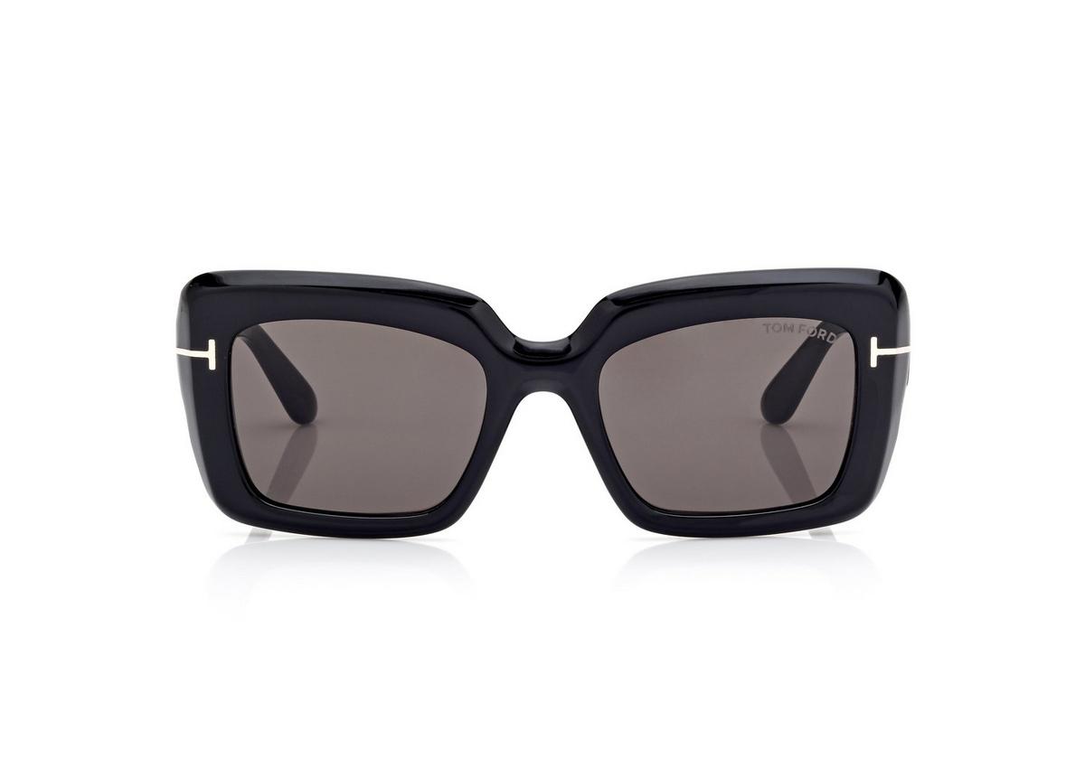 FT1318_01A_52MM_A.jpg Tom Ford FT1318 Leila Sunglasses in Black (01A), front