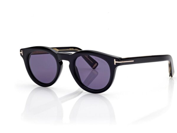Tom Ford FT1325 Icon Round Sunglasses in Black (01V), side view
