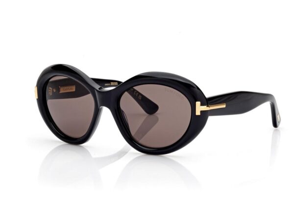Tom Ford FT1328 Icon Oval Sunglasses in Black (01A), side view